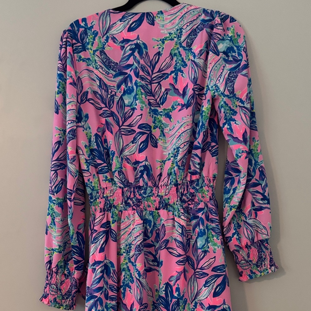 Lilly Pulitzer Pink and Blue Floral Dress - Picture 3 of 7